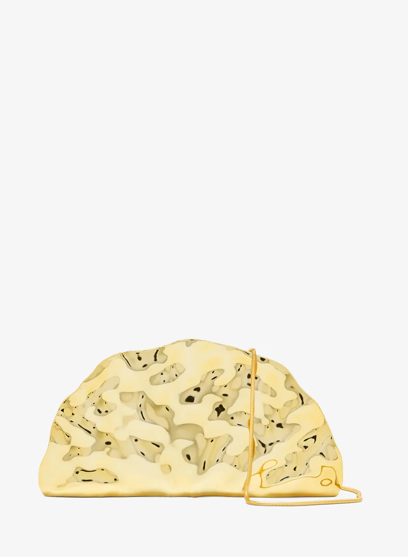 Gold Seashell Shaped Statement Clutch